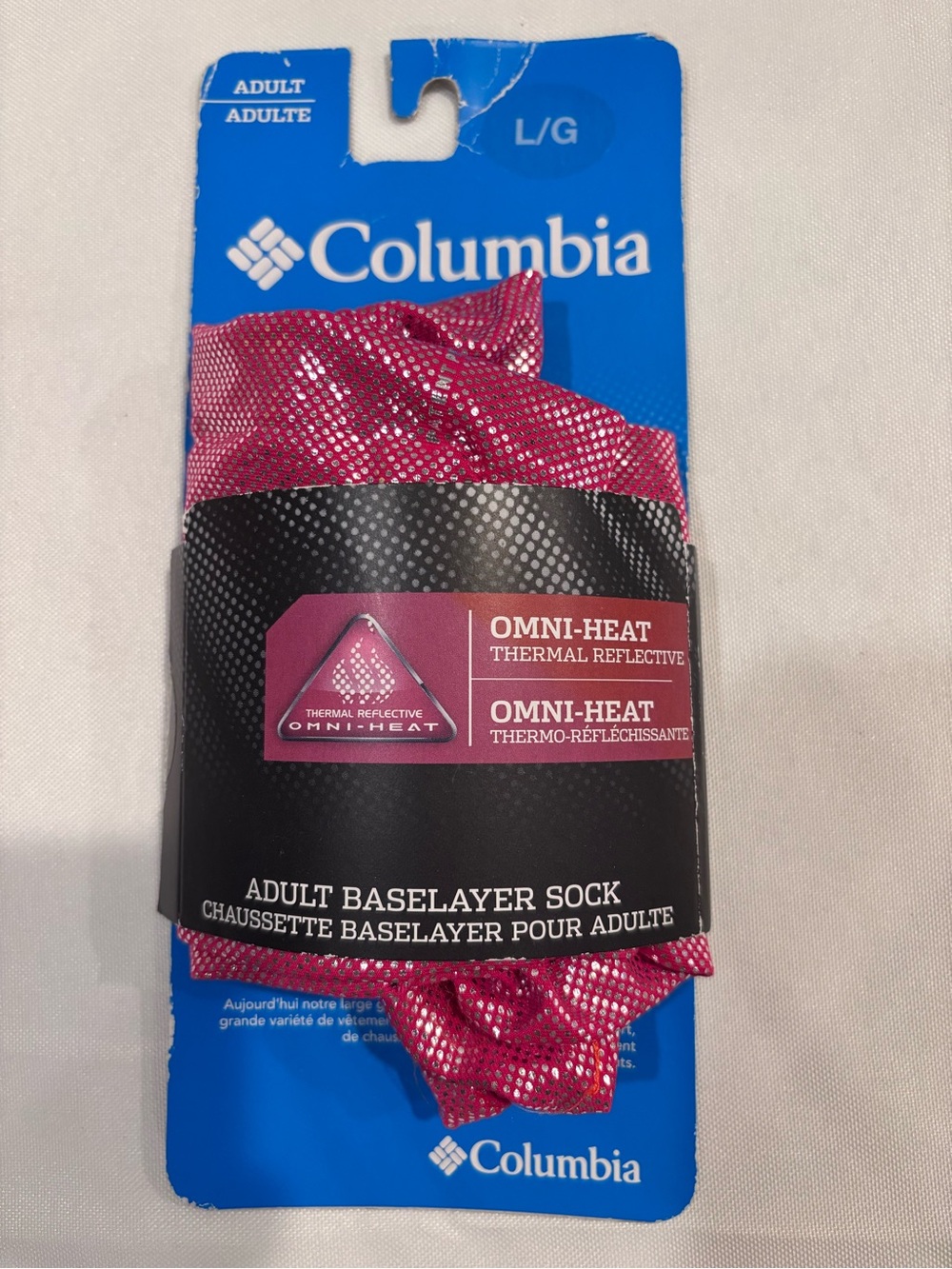 Columbia Adult Omni-Heat Baselayer Sock - Pink